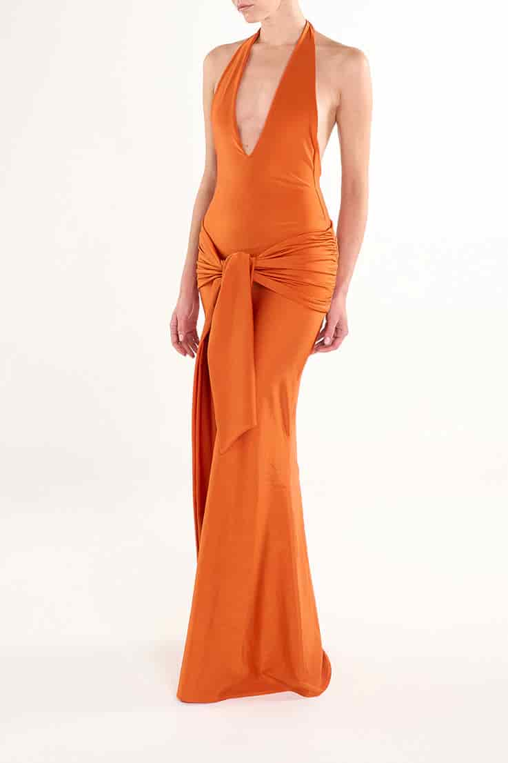 ORANGE IMAN LONG DRESS - miniatura 1
