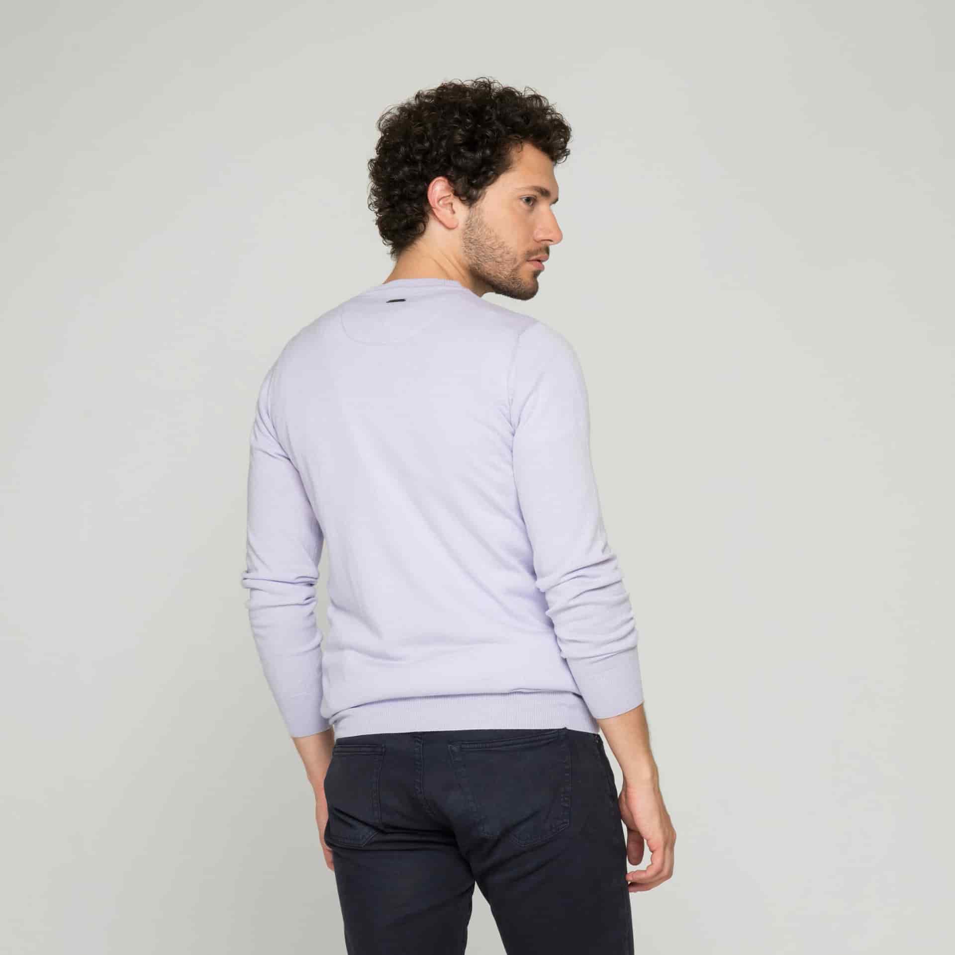 Saco Cuello V Algodón Lila - miniatura 4