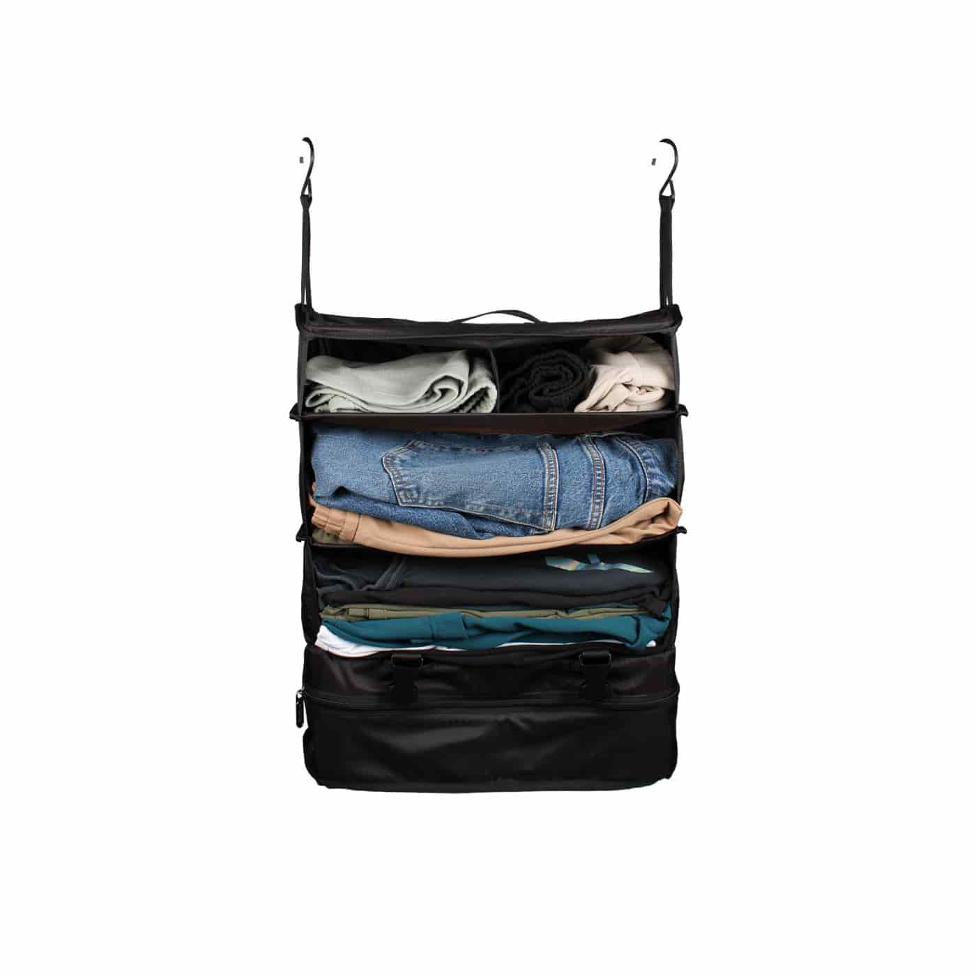 Cubos Organizador de viaje Acordeon 5 compartimientos Light Negro - miniatura 2