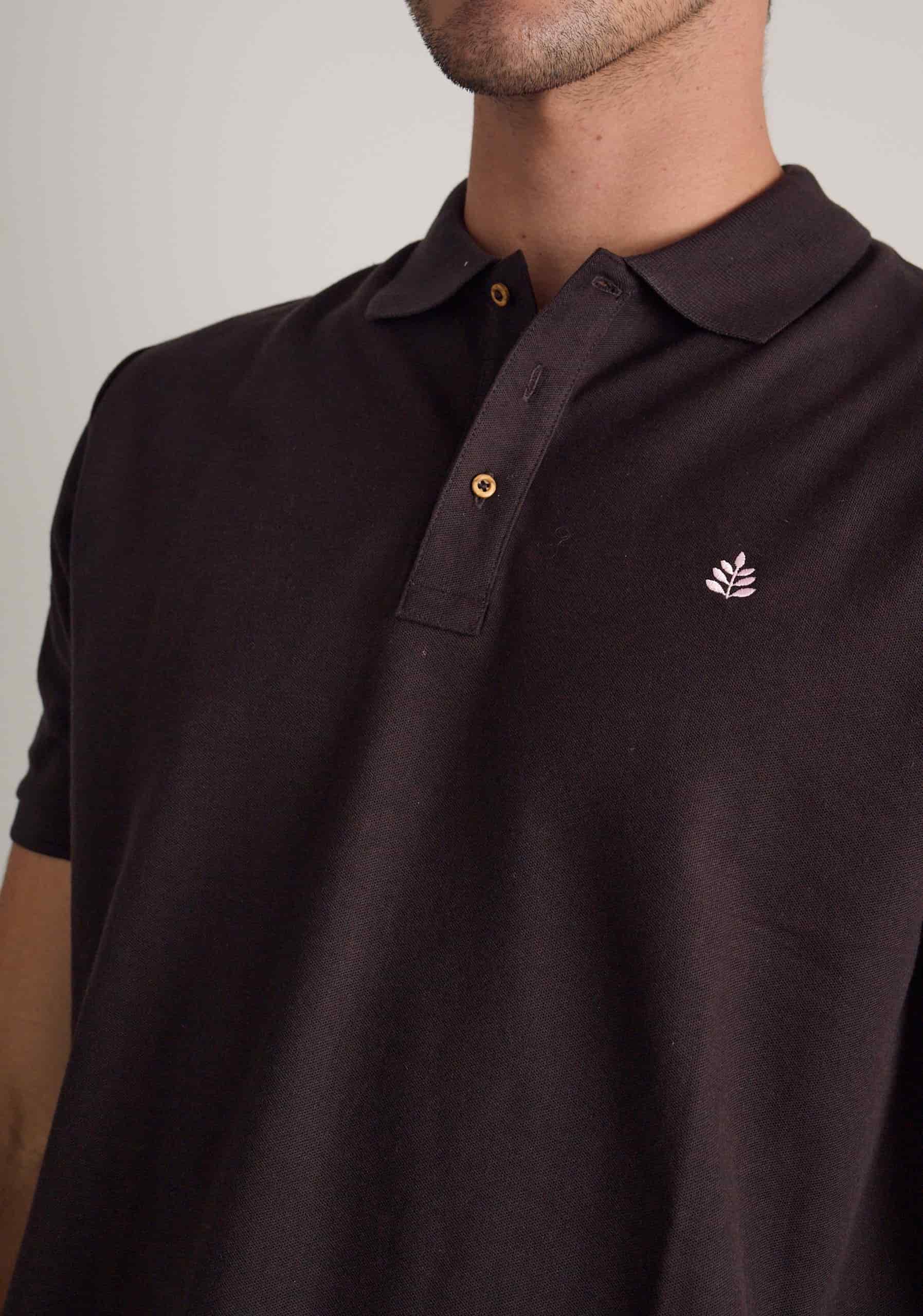 Camiseta Polo H Unicolor L-Ros Café Osc - miniatura 4