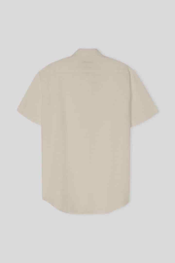 Men's linen shirt beige - miniatura 2
