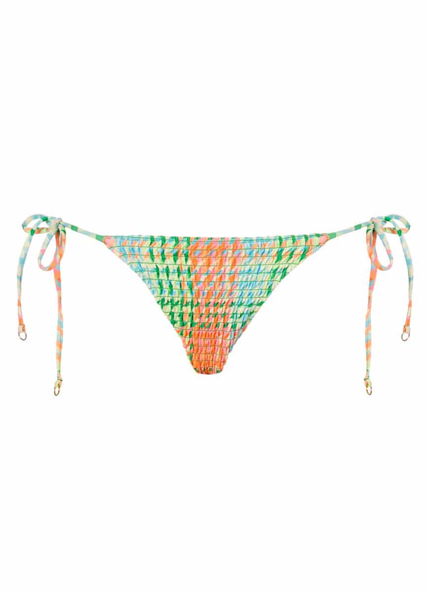 Maaji Dreamy Grid Sunflash Low Rise Tie Side Bikini Bottom - miniatura 5