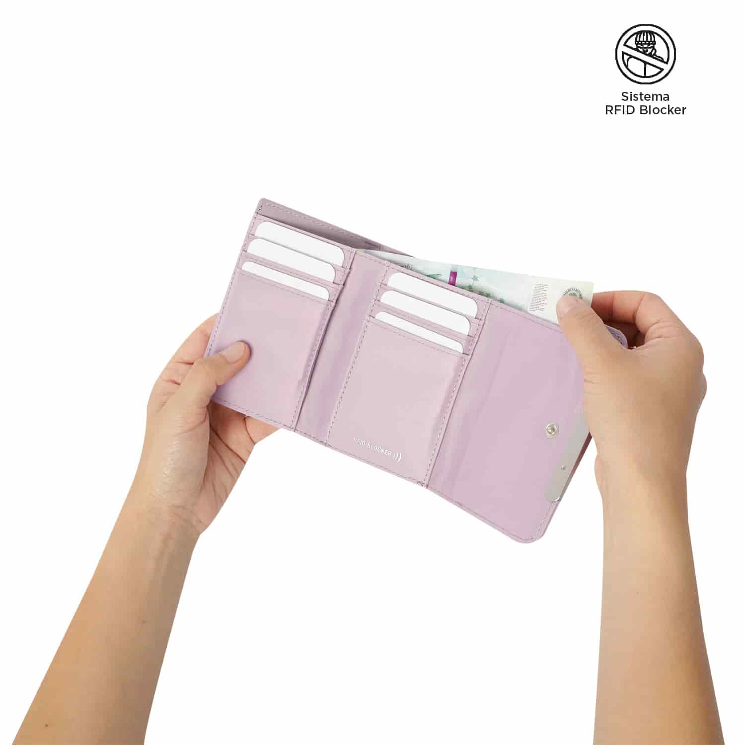 Billetera Bel con RFID Blocker Rosada - miniatura 3
