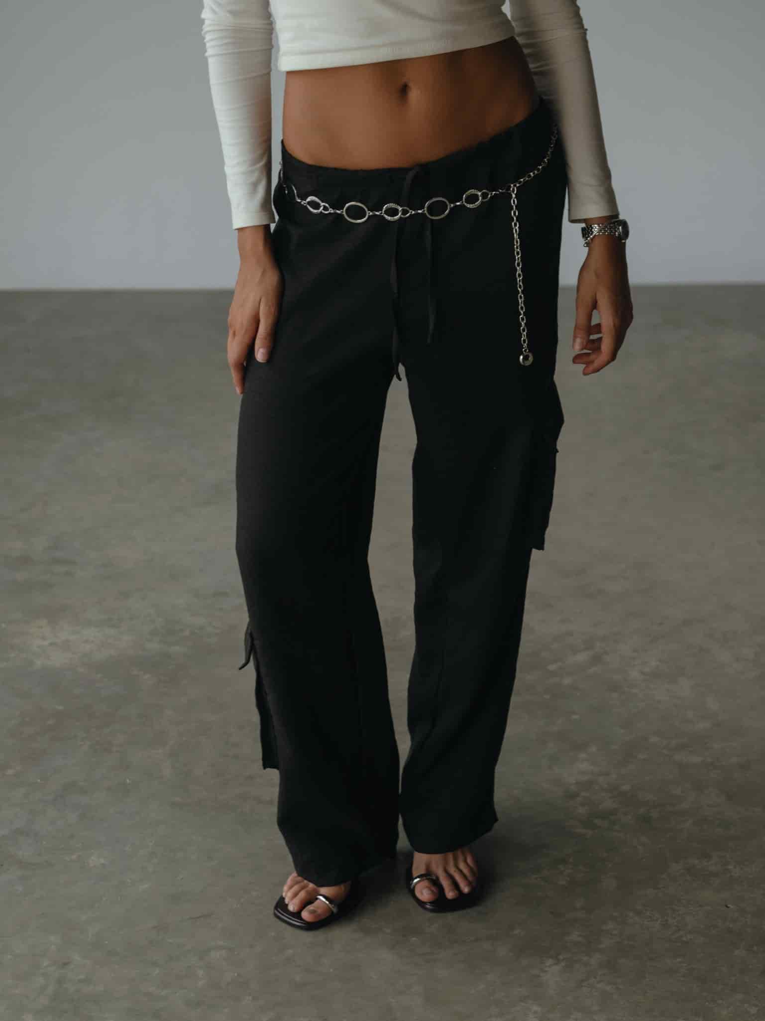 LIGHT CARGO PANT - BLACK - miniatura 1