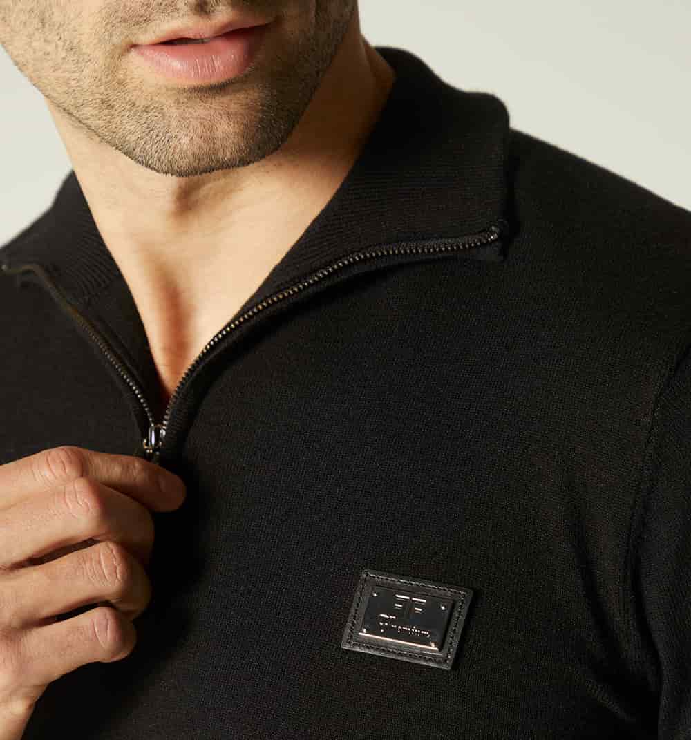 Buzo para hombre con placa cuello alto con cierre - miniatura 2