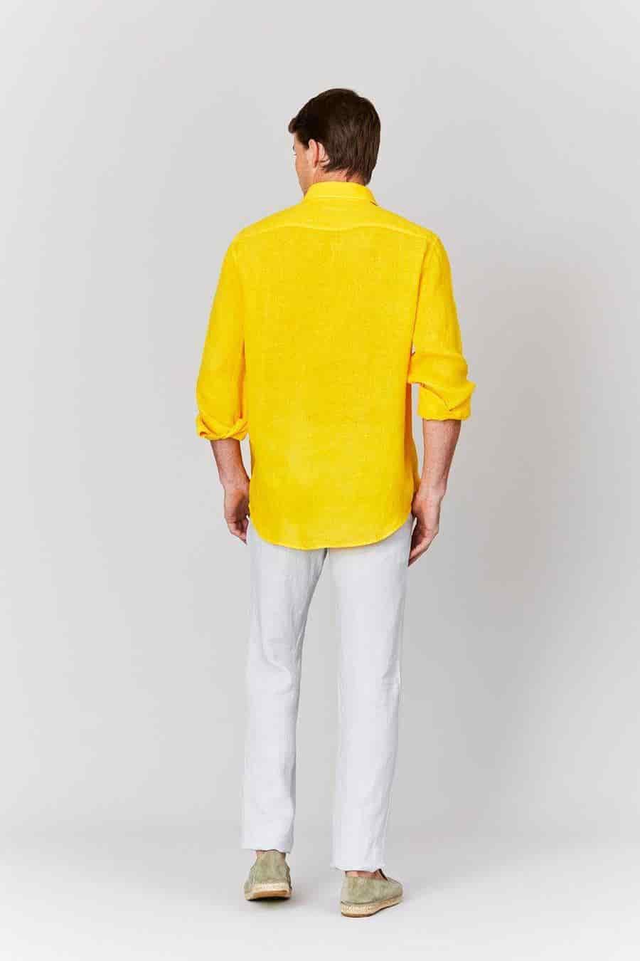 men’s linen shirt banana basic - miniatura 2