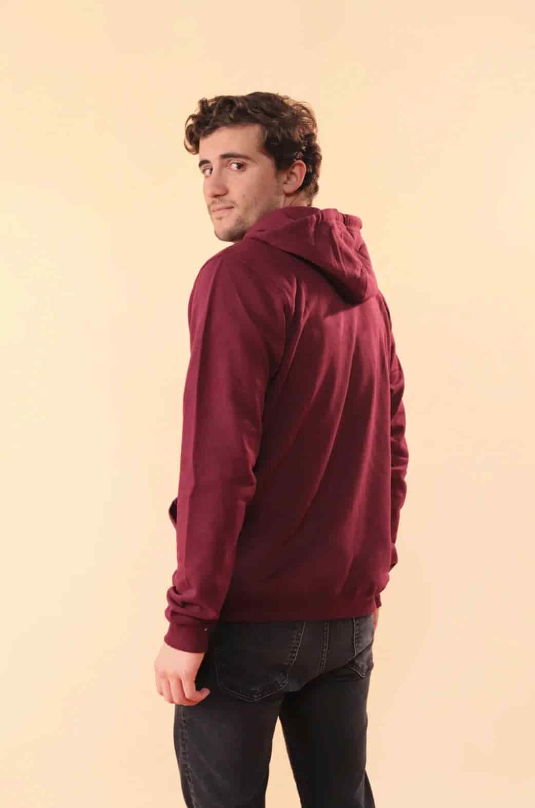 HOODIE DOMENICA VINOTINTO - UNISEX - miniatura 3