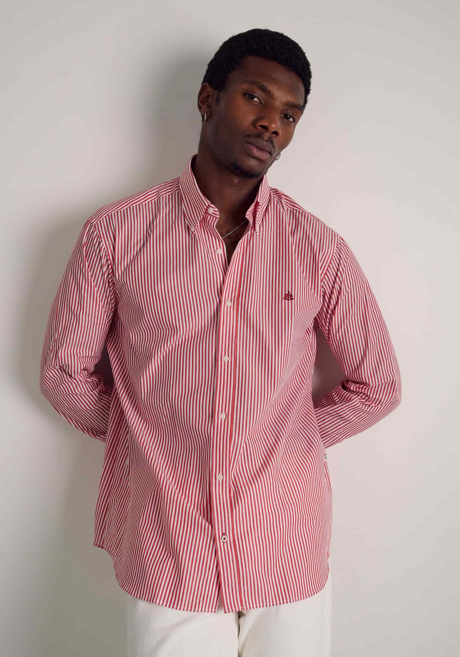 Camisa H CBD Rayas Med L-Vin Cereza - miniatura 2