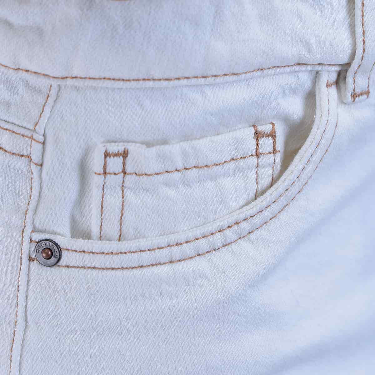 Short Blanco Denim Mujer - miniatura 5