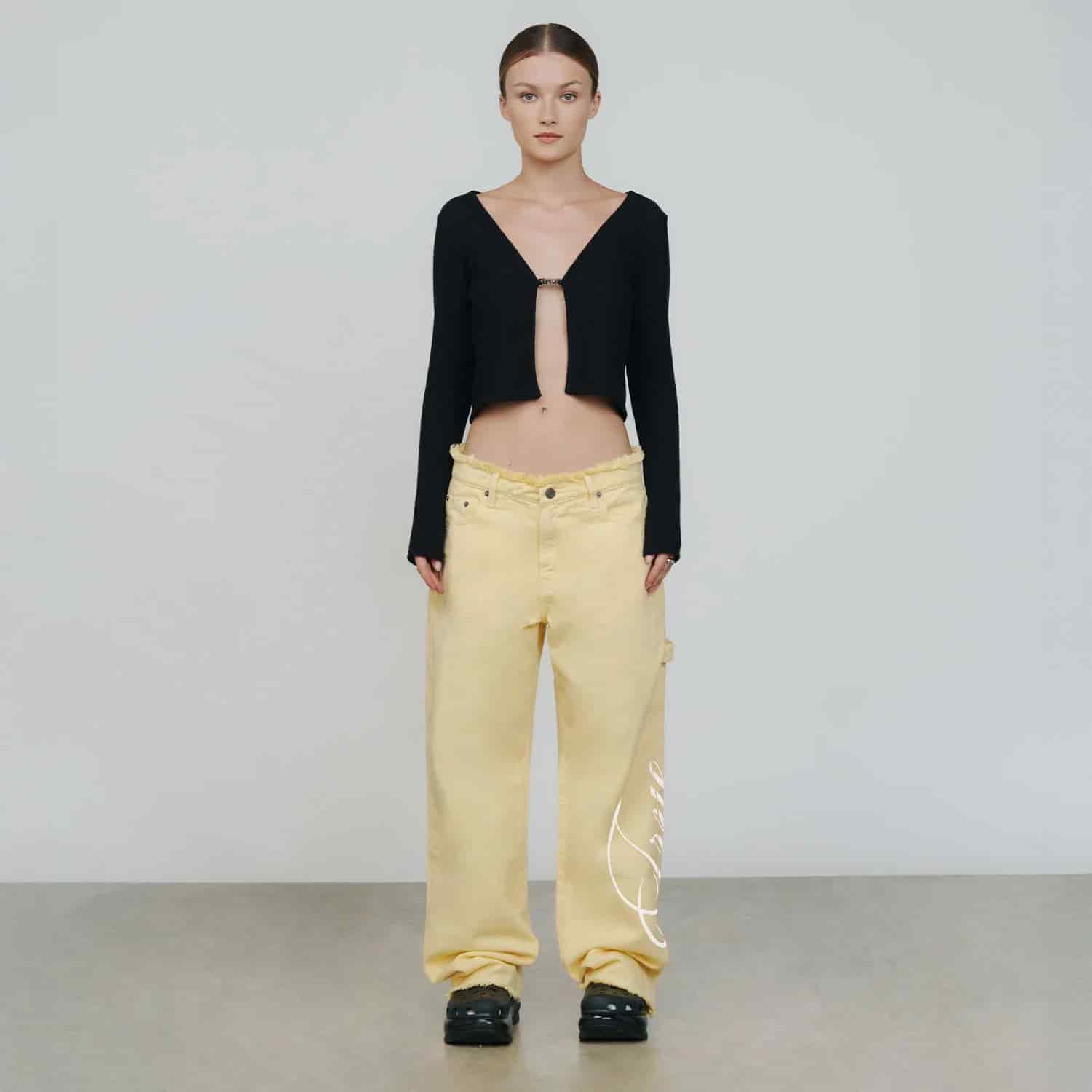 Mid-Rise Pants - Butter Yellow - miniatura 11