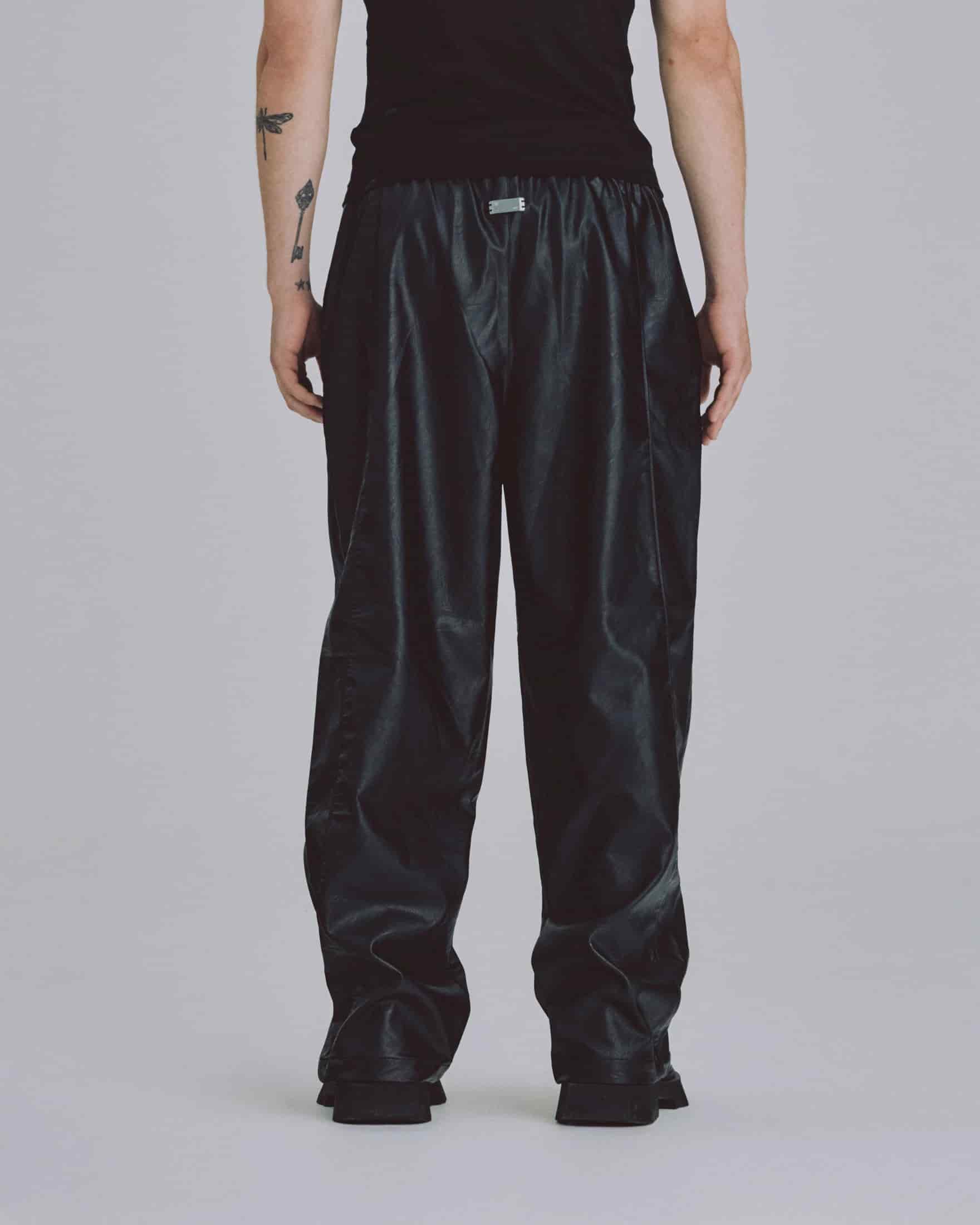 Basics Synthetic Straight Pants Black - miniatura 7