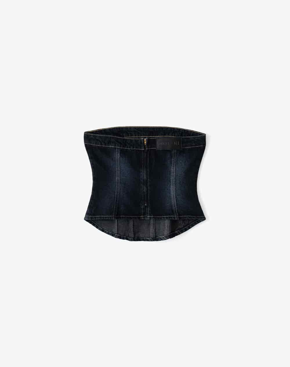 Top strapless denim índigo oscuro mujer GEF | MORAT - miniatura 8