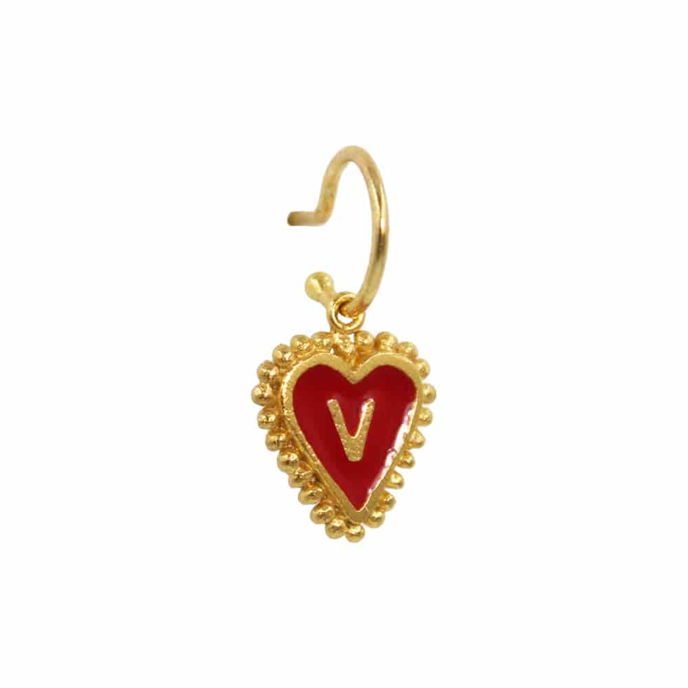 PreOrder Baby Hoops 9mm Letra Heart Plata - miniatura 49