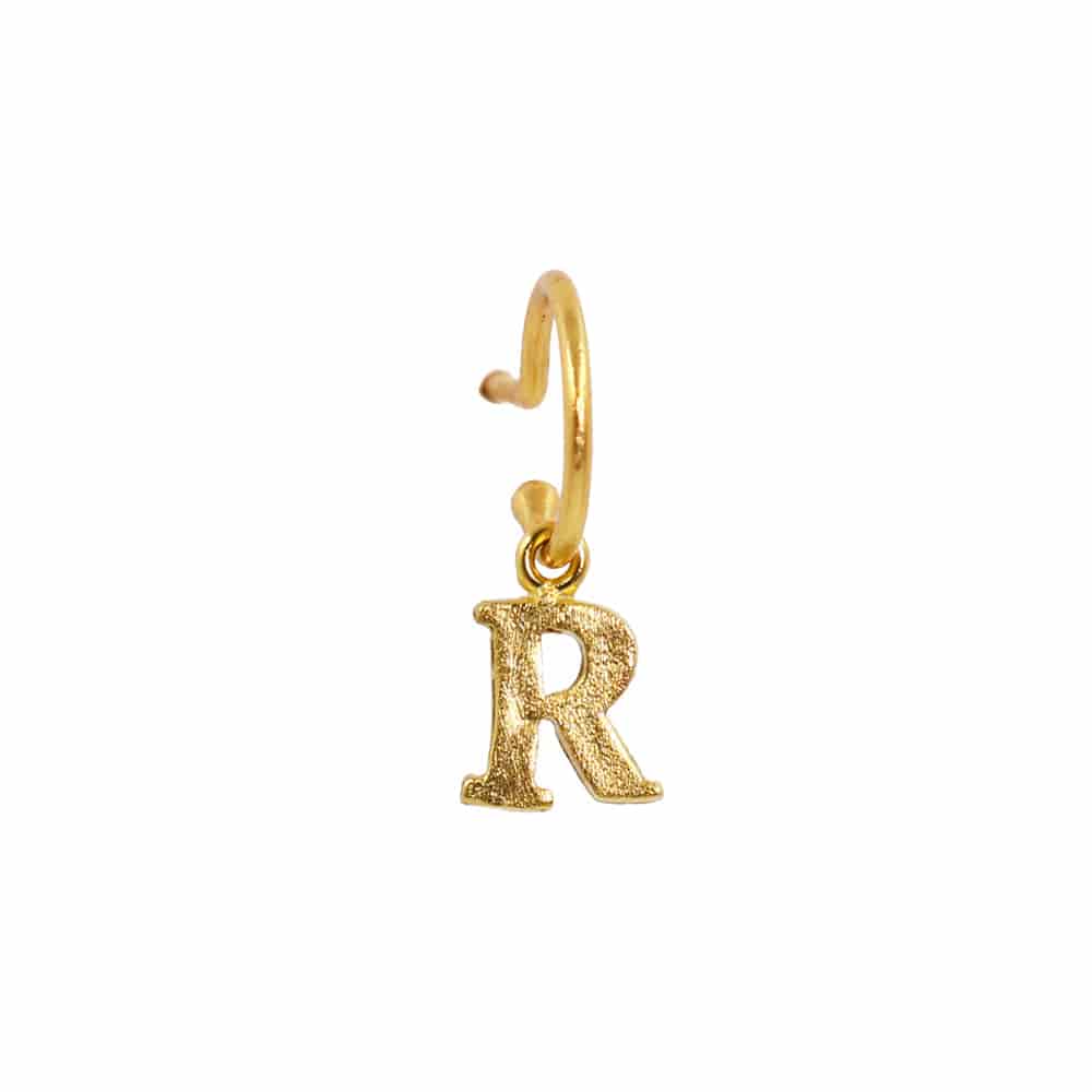 PreOrder Baby Hoops 9mm Letra Gold - miniatura 15