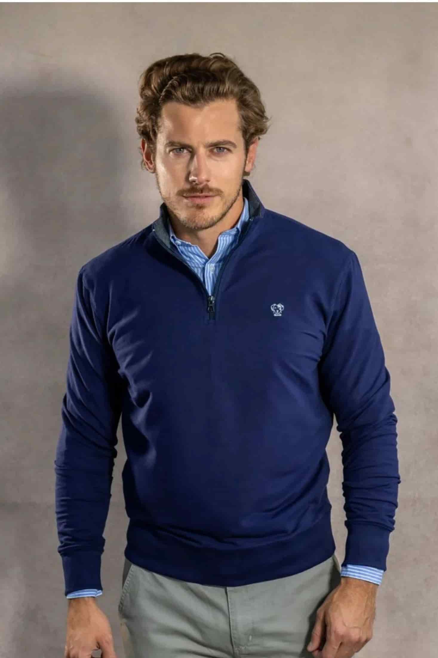 Halfzip Viana Antimanchas Azul Navy - miniatura 1