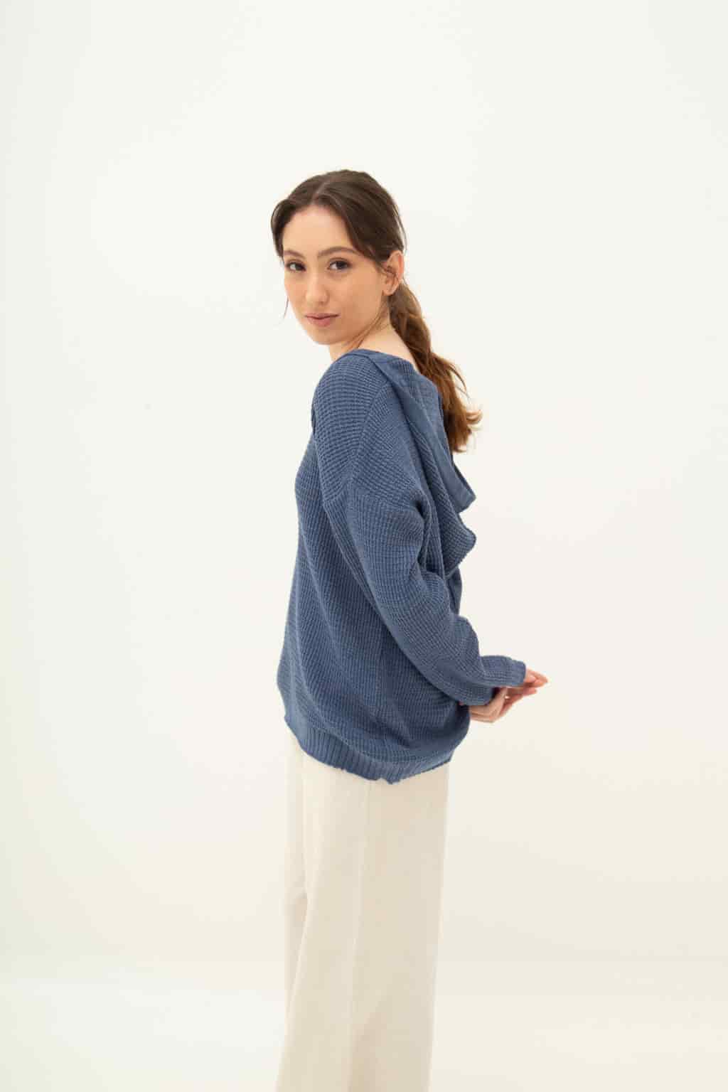 Saco Capota Oversized Petróleo - miniatura 2