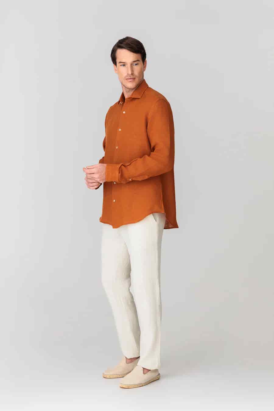 men’s linen shirt honey basic - miniatura 2