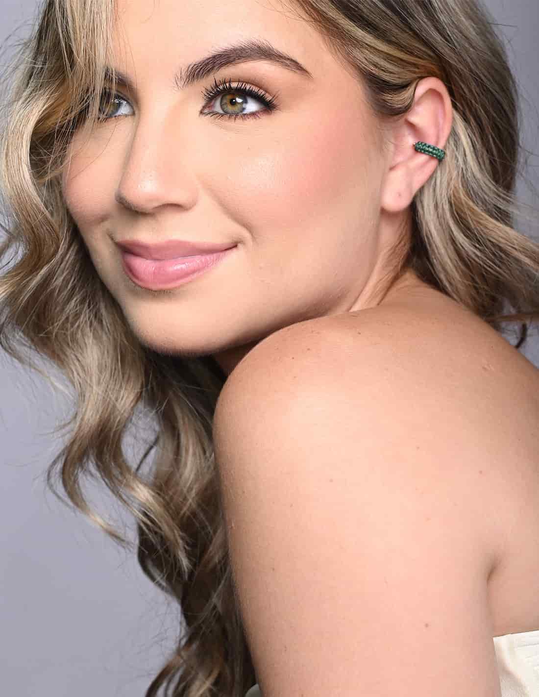 Ear Cuff Luna Creciente Oil Green - miniatura 2