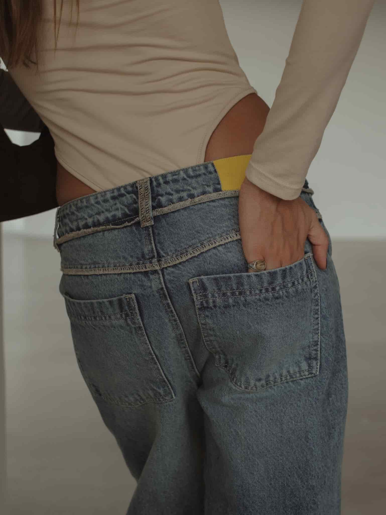 SPLIT LEG STRAIGHT JEAN - SOFT CLASSIC BLUE - miniatura 11