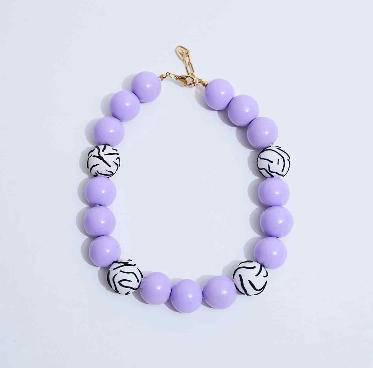 Collar Corazón Rayado - miniatura 1