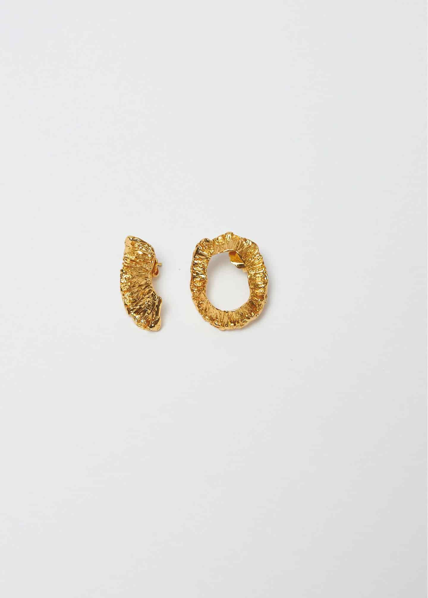 Aretes asimetricos trozo de sol - miniatura 2