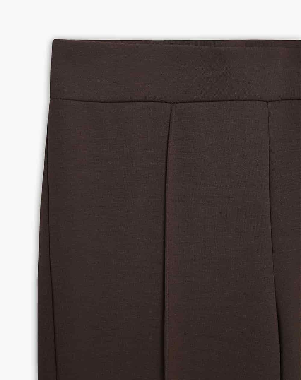 Pantalón tiro medio bota campana chocolate mujer - miniatura 2