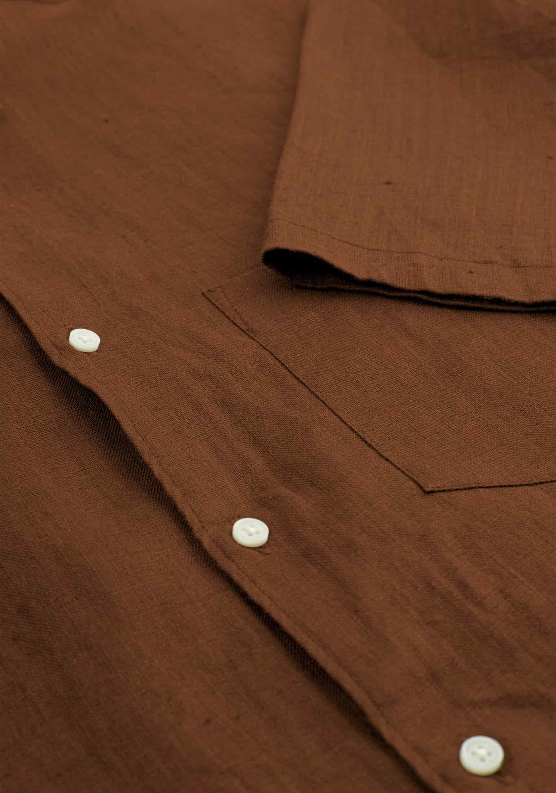Camisa Lino Harlem Tabaco - miniatura 2