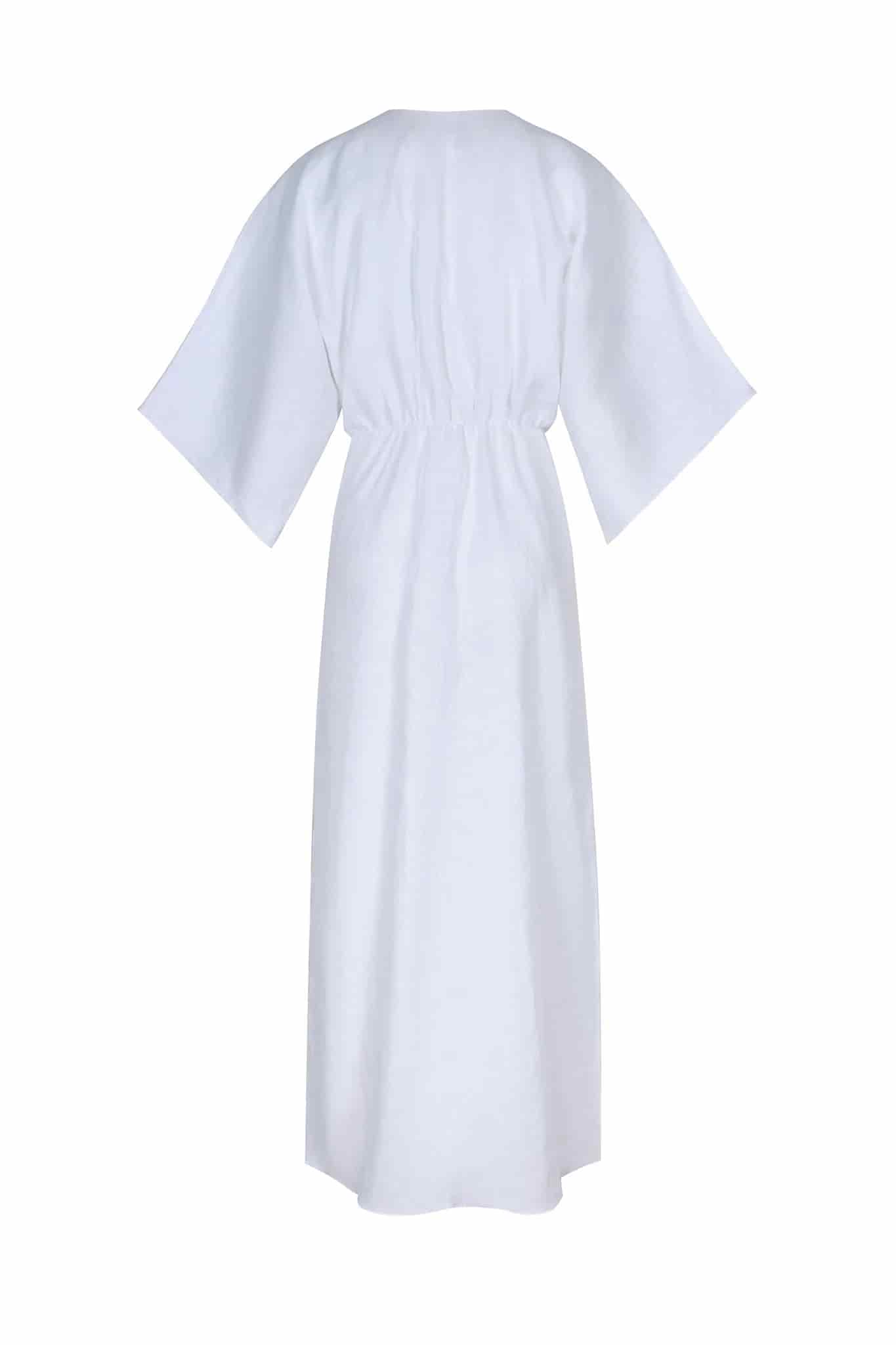Topacio Linen Tunic  / White Embroidered - miniatura 8