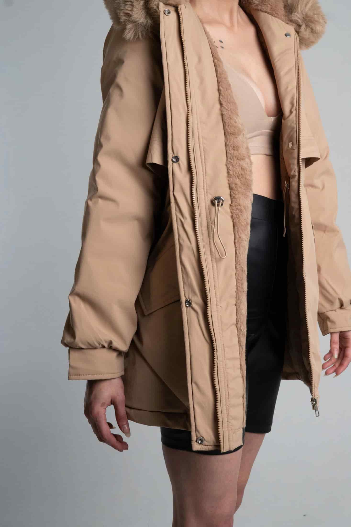 Chaqueta Parka Beige - miniatura 3