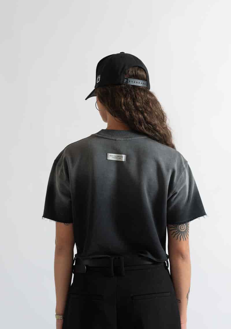 Monclair washed black Crop top - miniatura 3