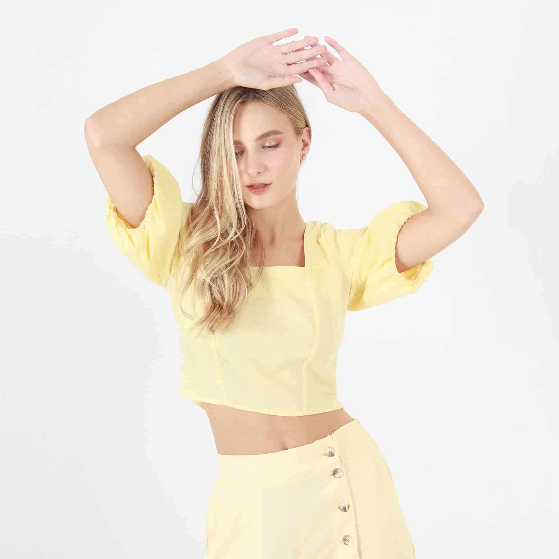 Blusa Cuello U Manga Al Codo - miniatura 4