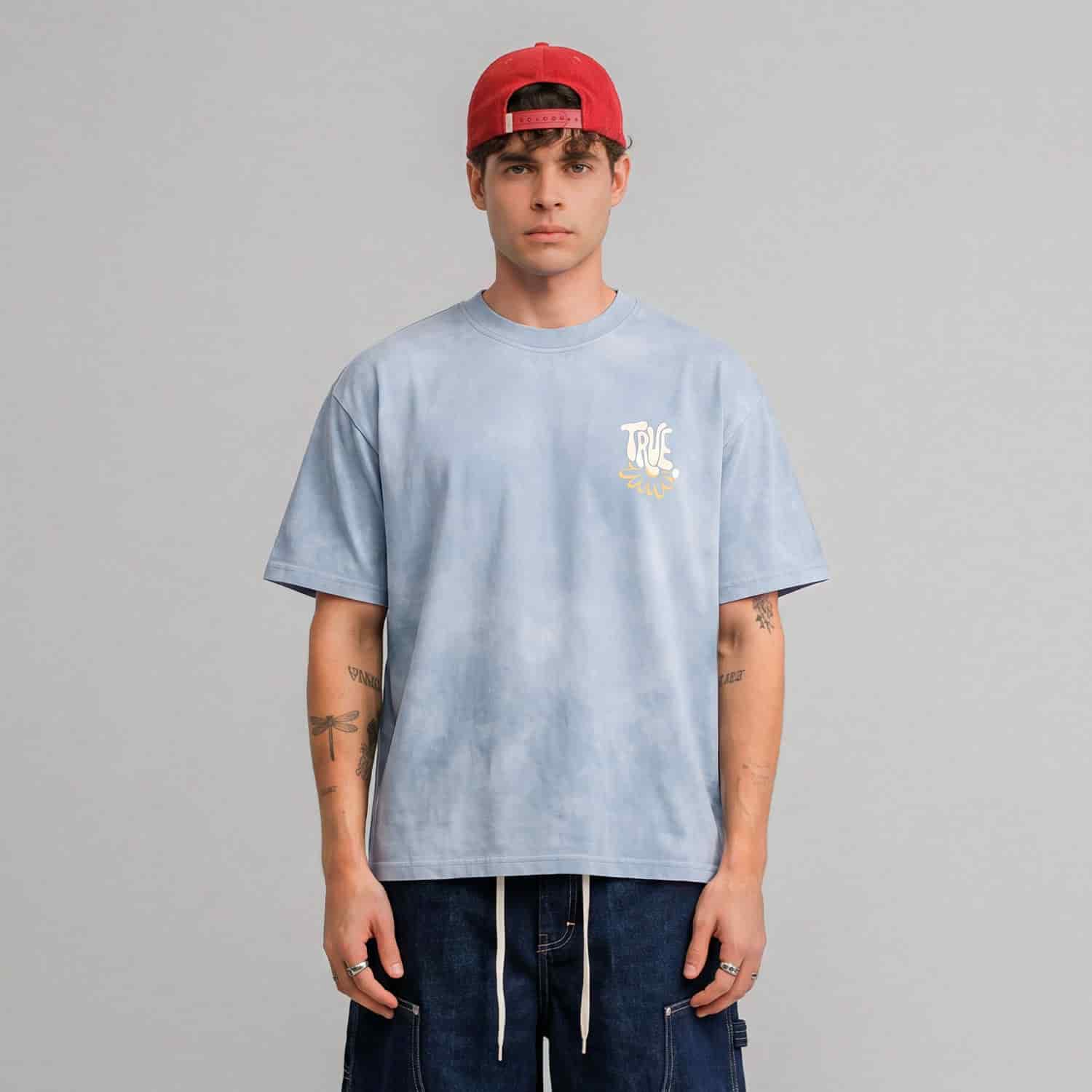 Bloom Boxy T-Shirt - Washed Blue - miniatura 2