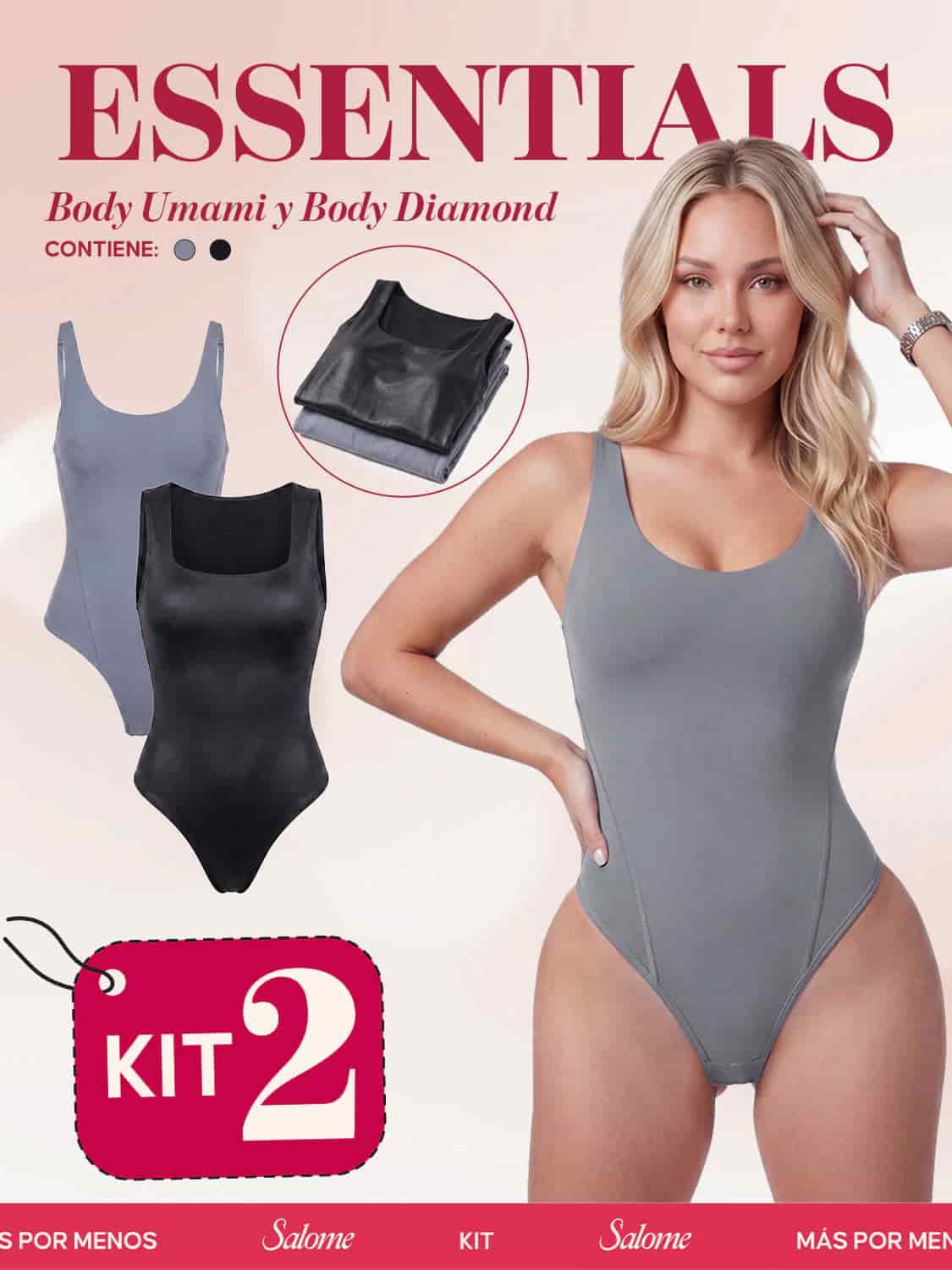 Kit Body Diario Umami Tiras Finas & Diamond Escote Cuadrado | Salome 5005 + 5006 - miniatura 4
