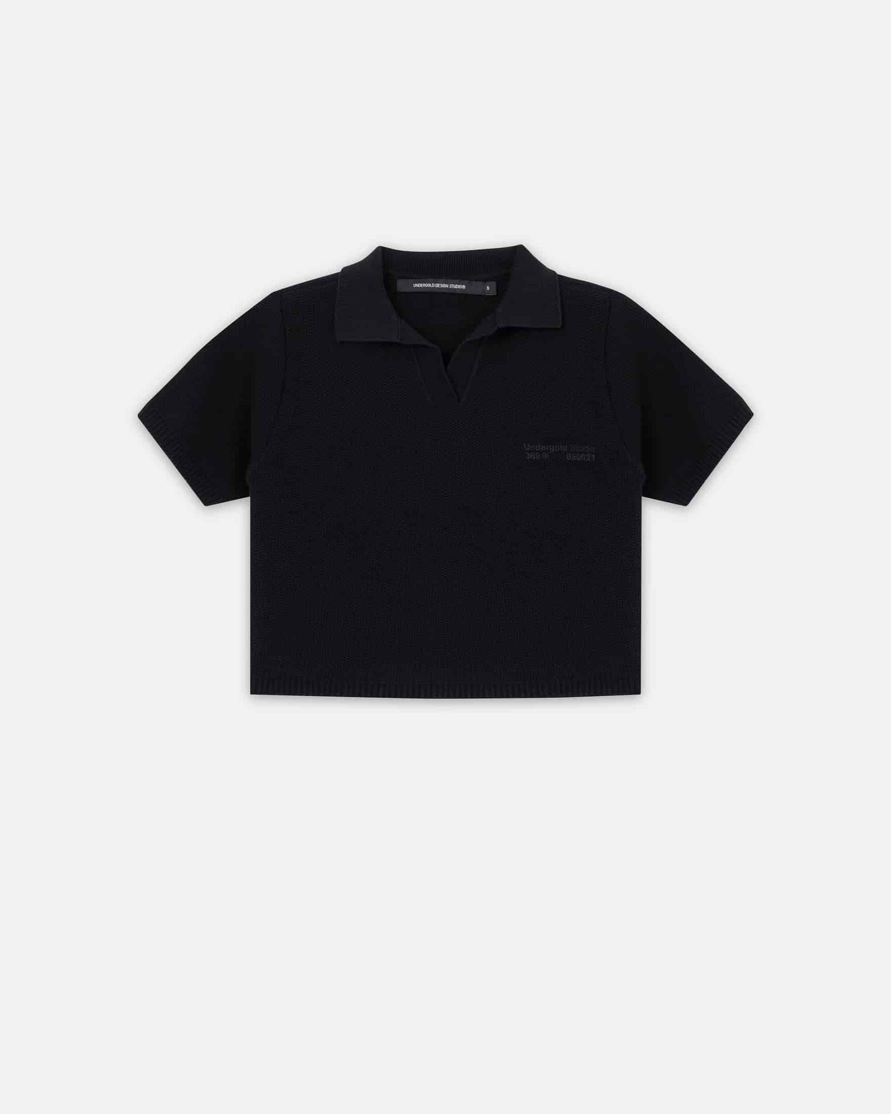 W Holy State Undergold Studio Polo Shirt Black - miniatura 1
