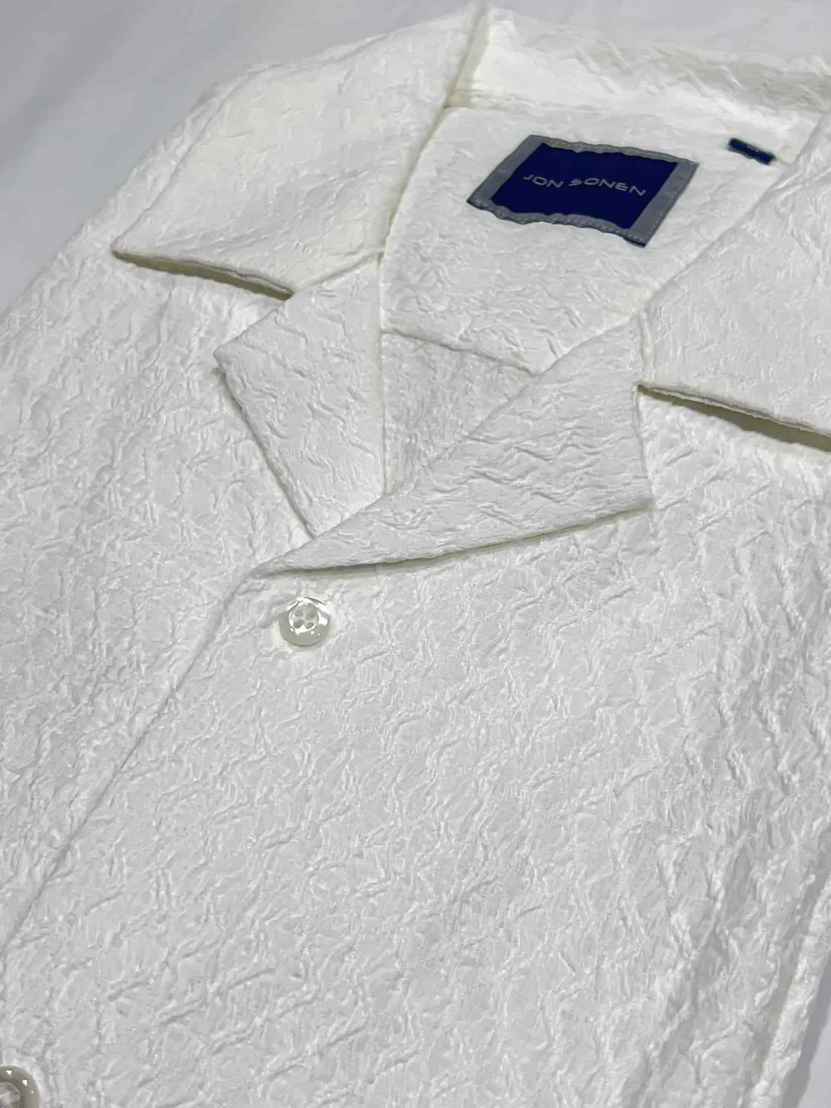 Camisa manga corta con textura para hombre Jon Sonen 027225019 - miniatura 7