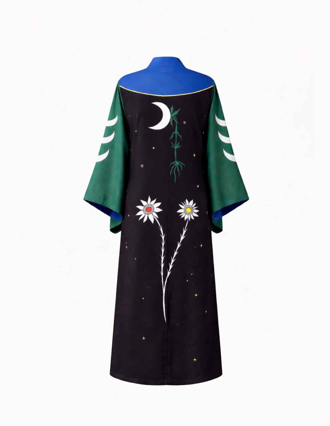 Bata-Kimono Unisex /Cosmos y Flores - miniatura 1
