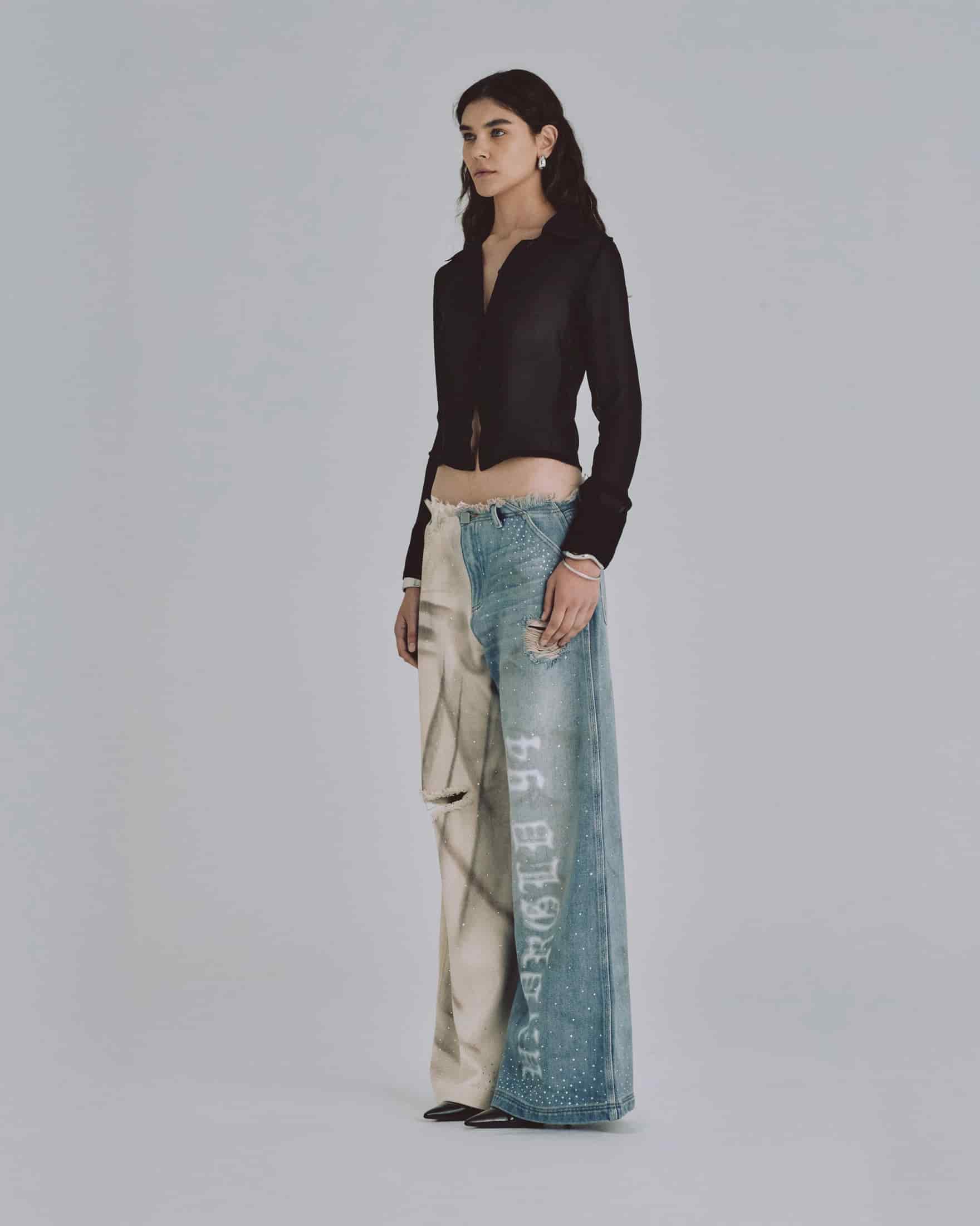 W Basics Transparent Shirt Black - miniatura 5