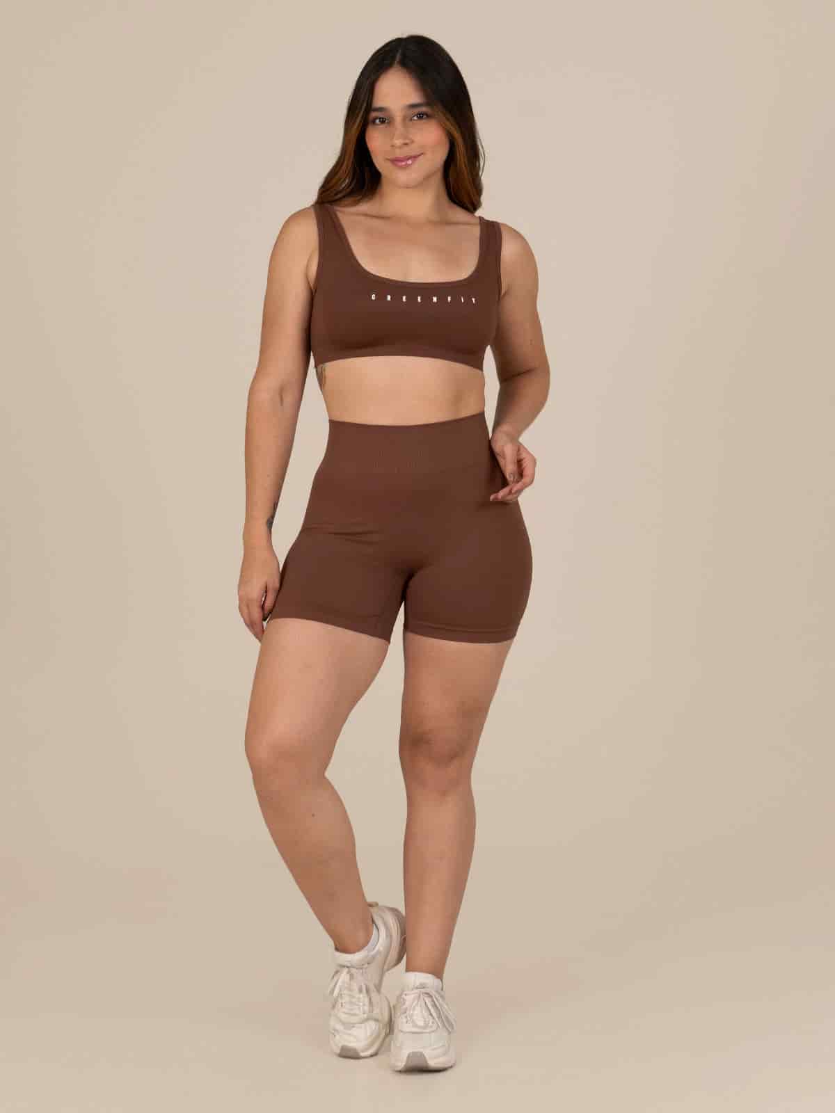 Central short set seamless cafe - miniatura 1