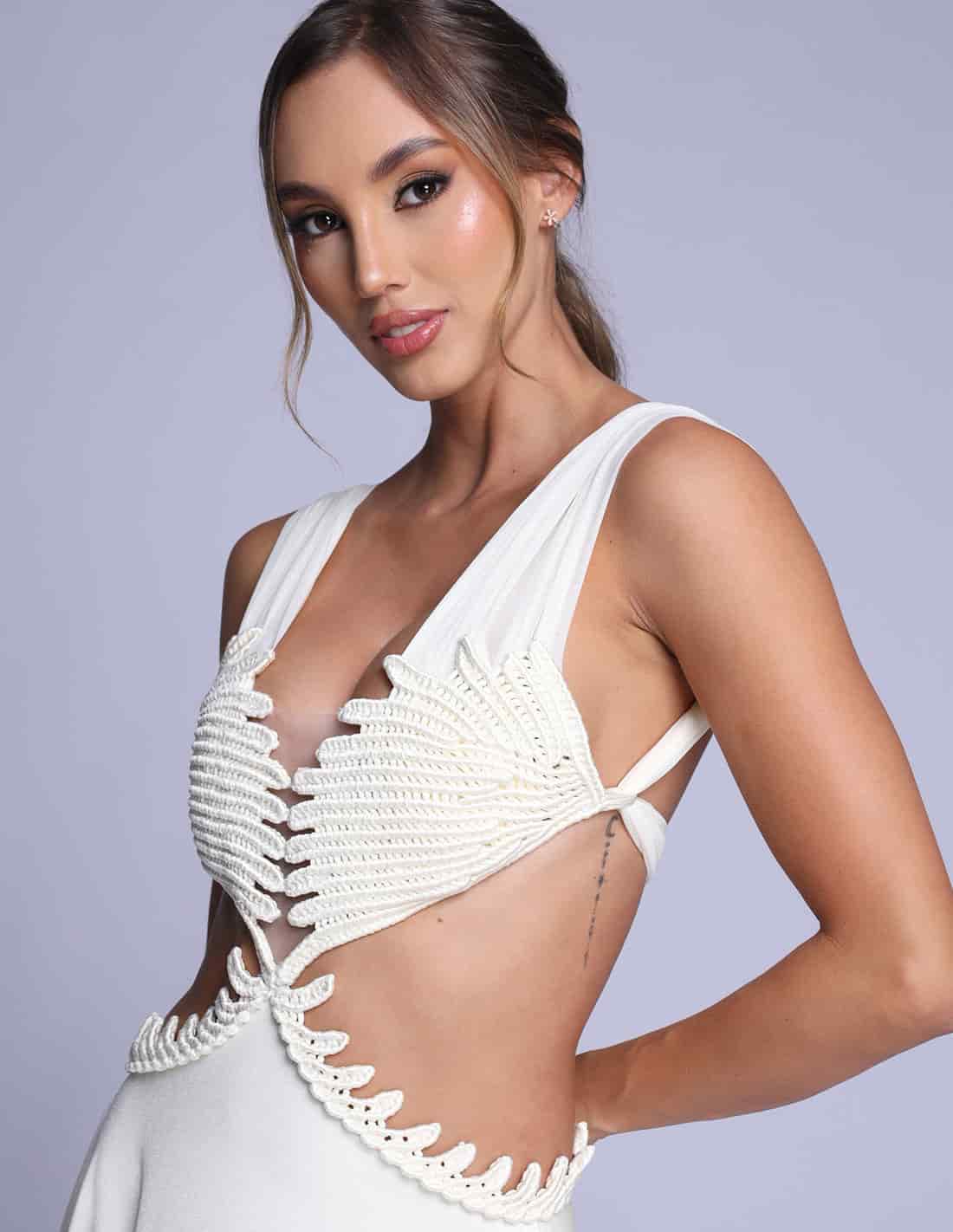 Vestido Wings Marfil - miniatura 2
