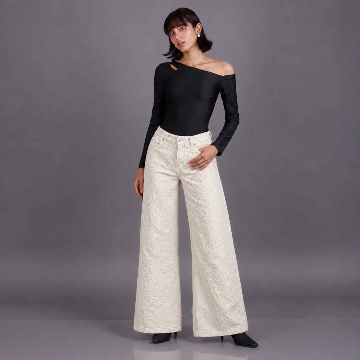 Jean Wide Leg Marfil ax-3105 Rigido - miniatura 1