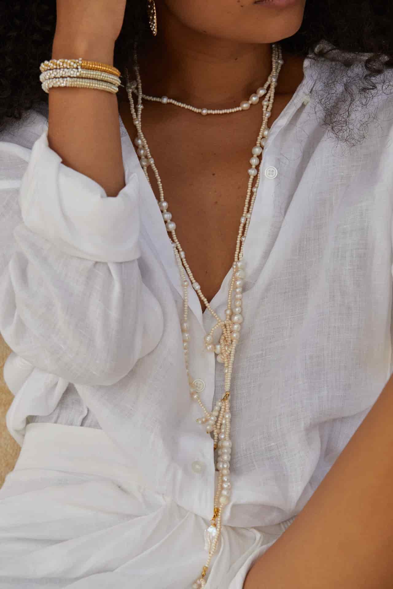 Petra Bow Lace Necklace - miniatura 1