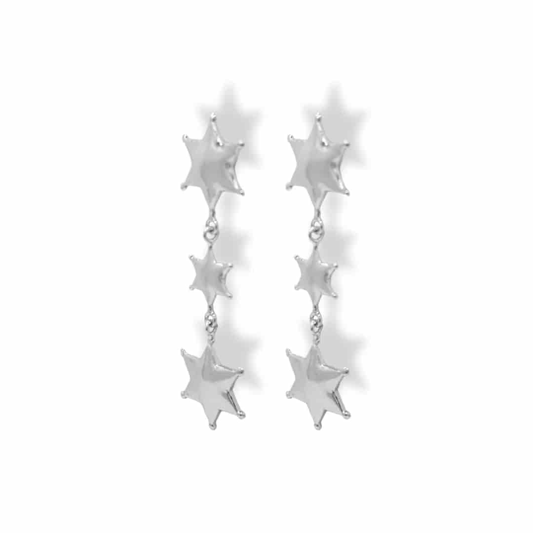 Aretes largos con estrellas de sheriff - miniatura 1