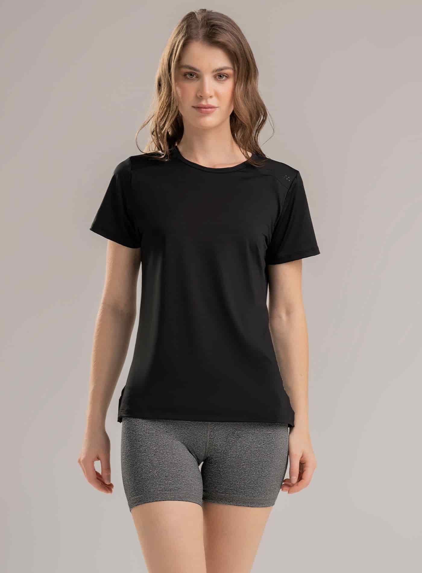 CAMISETA DEPORTIVA CON DISEÑO CORTE LASER Y TERMO SELLADA EN HOMBROS - miniatura 2