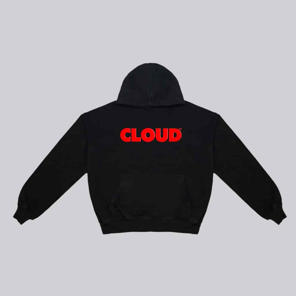 Hoodie BLOCK blanco sobre negro - miniatura 1
