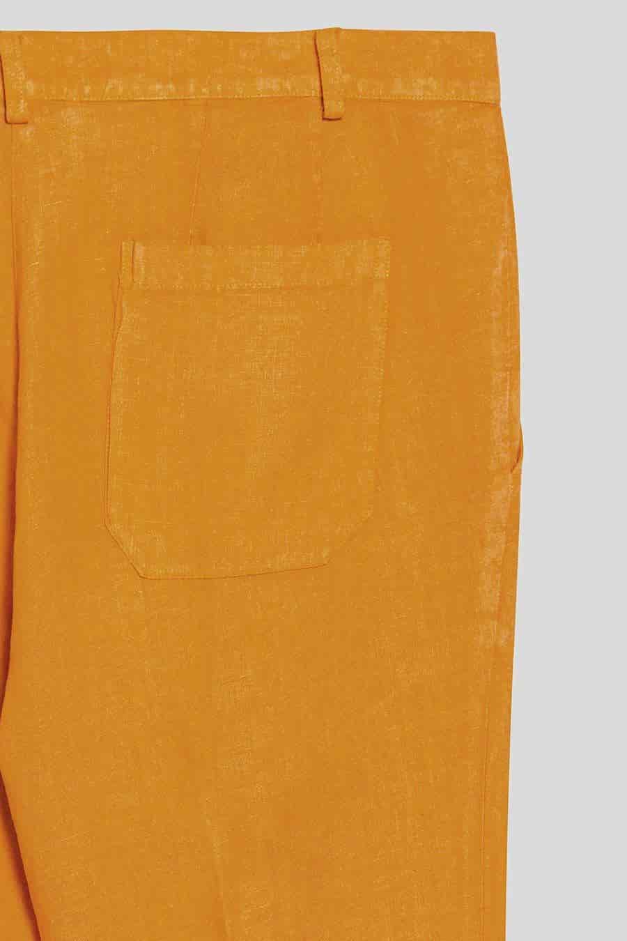 Men's linen pants mustard donato - miniatura 3