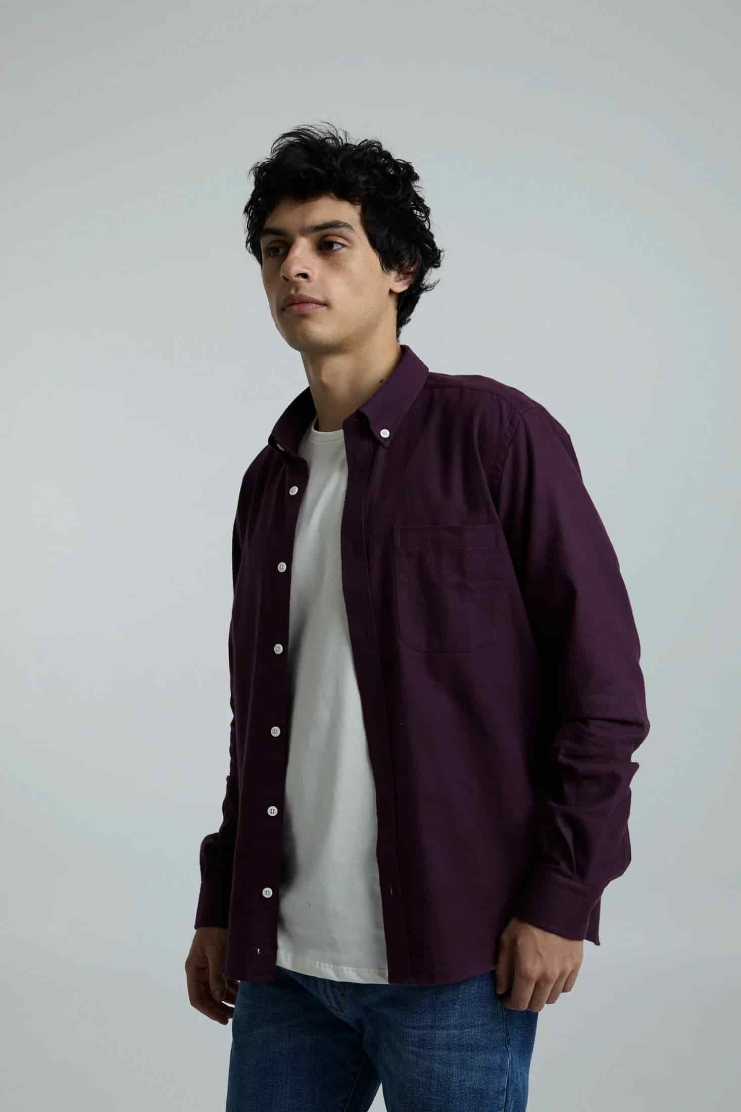 Camisa twill vinotinto - miniatura 14