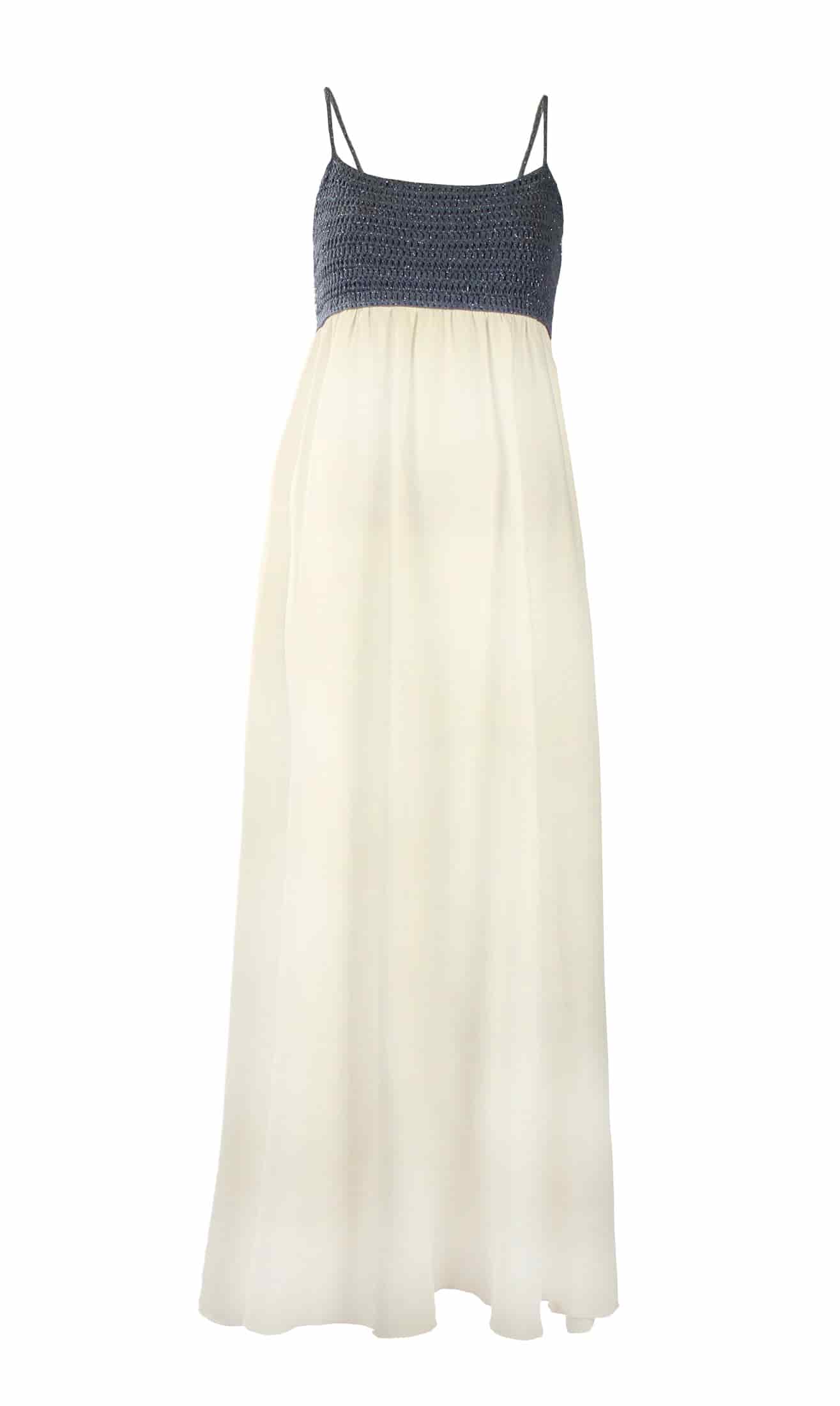 MOLTO CARINA CROCHET DENIM DRESS - miniatura 1
