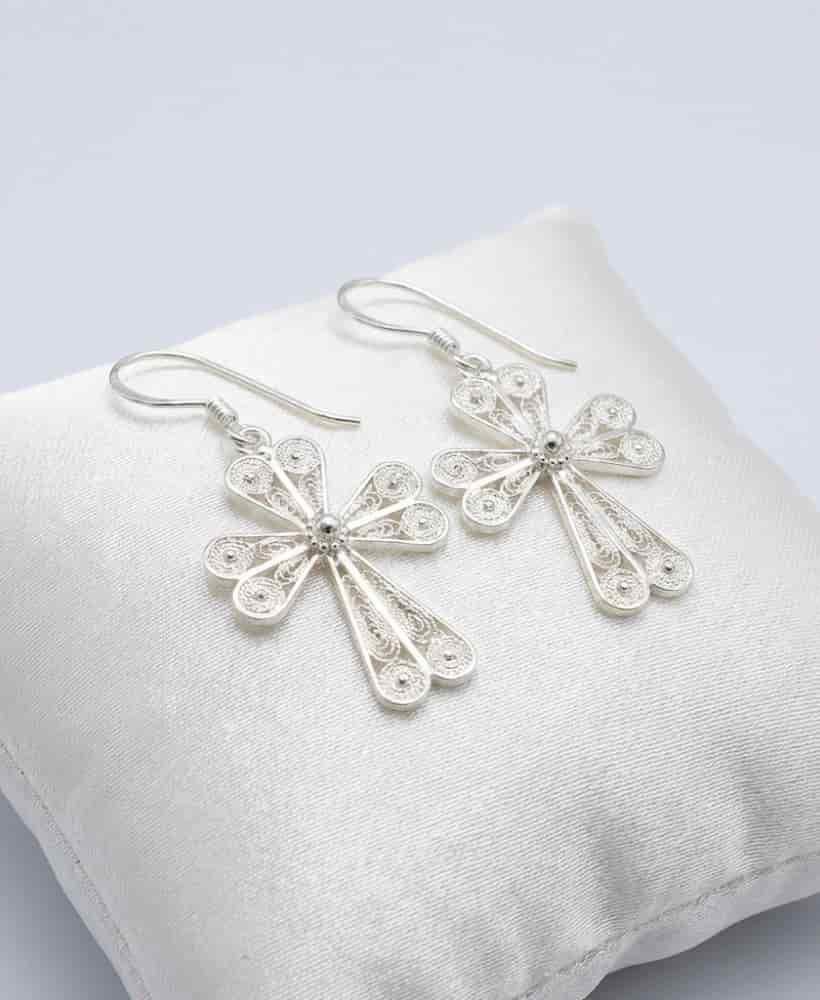Aretes Cruz en Filigrana - miniatura 2