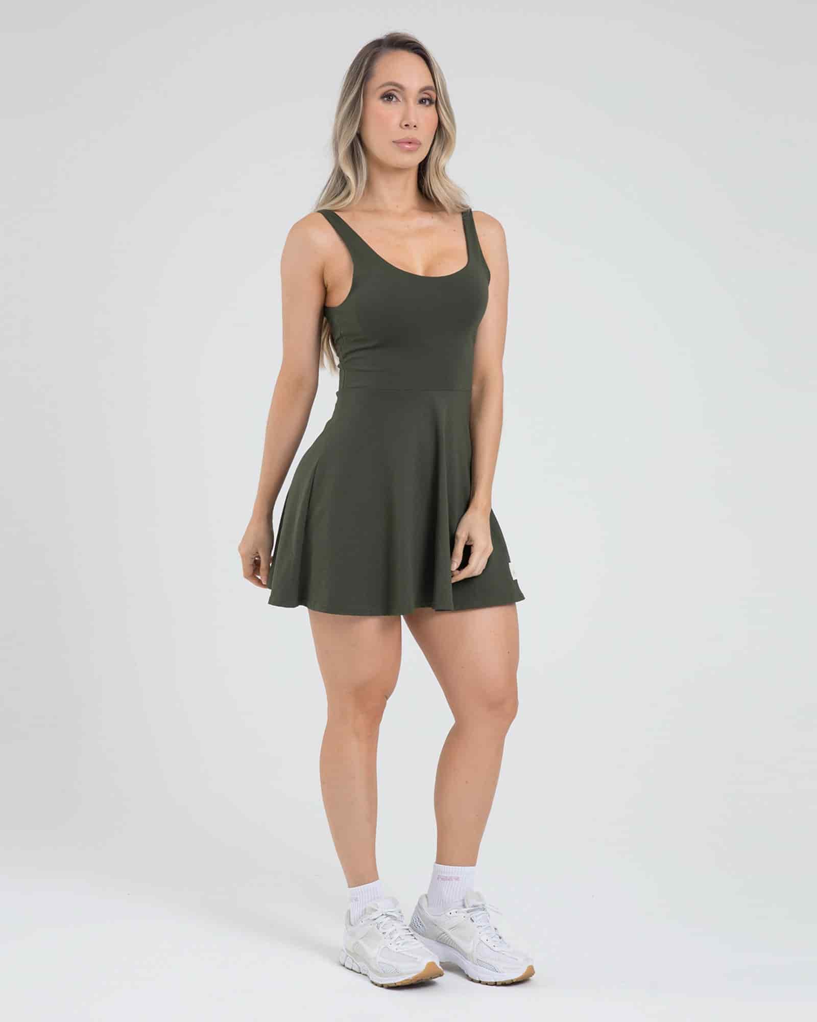 Vestido falda light form verde oscuro offline FIBER - miniatura 2