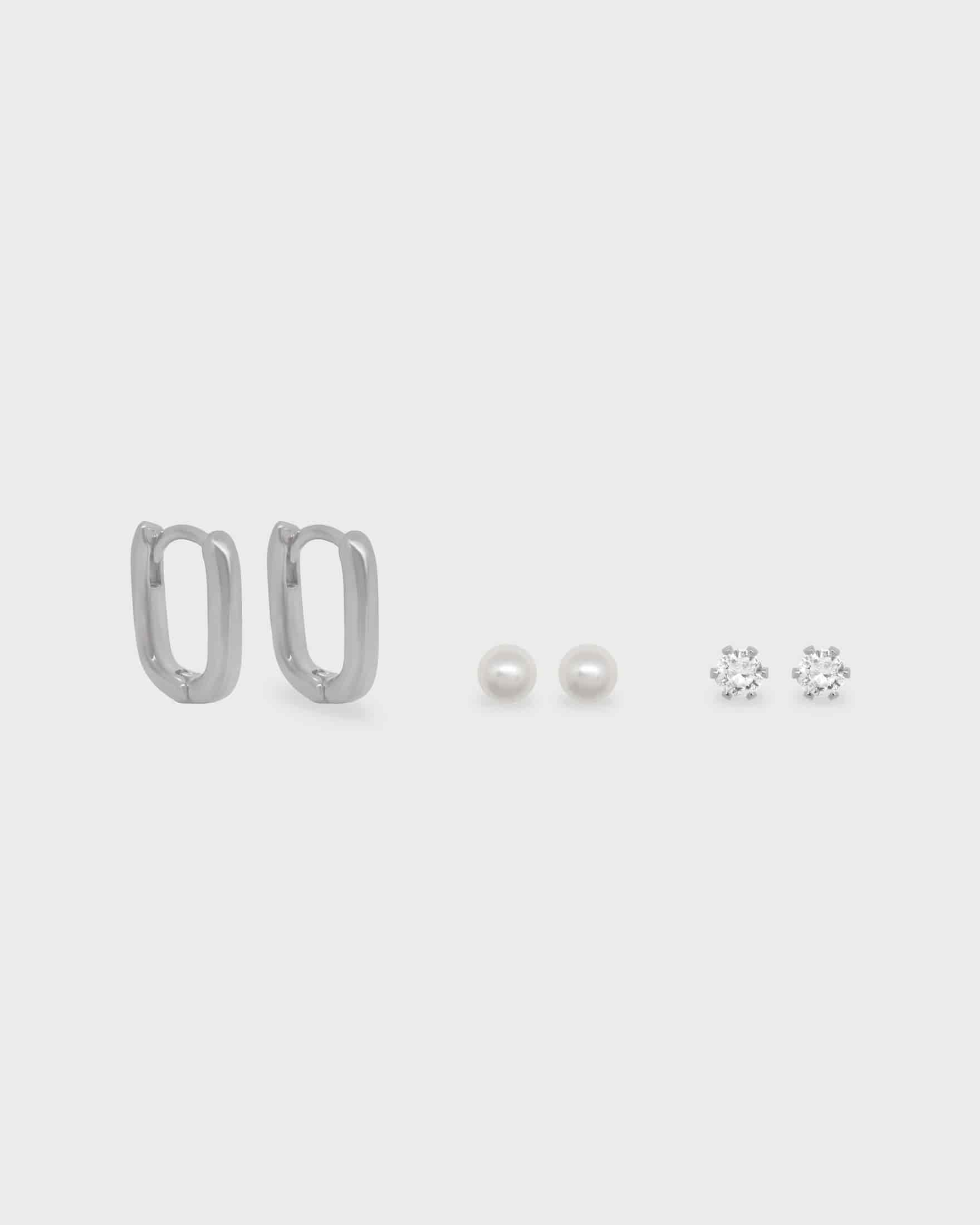 Set X3 Aretes Cuadros Y Básicos - miniatura 3